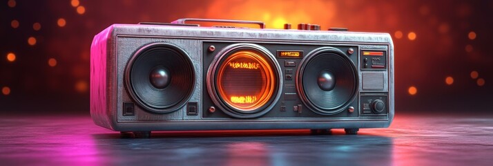 Vintage Boombox, Keyboard-Style Radio, Music Devices