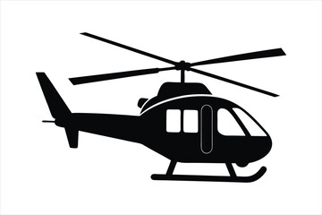 helicopter silhouette vector