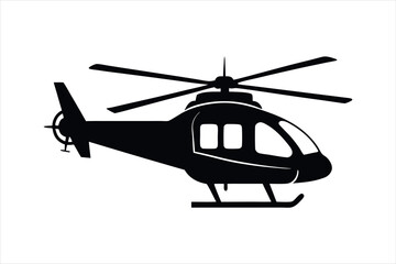 helicopter silhouette vector
