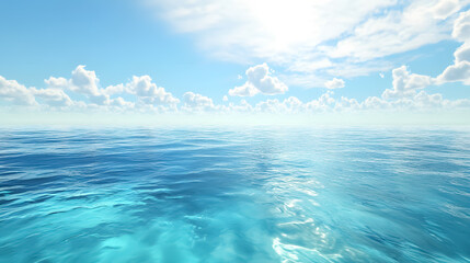 Obraz premium Blue Water Sea for Background: A simple background of blue sea water, ideal for a clean and calming design.