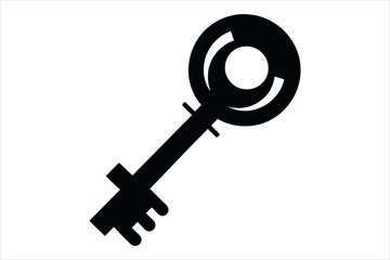 key vector on white background