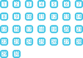 calendar of all days of a month as vector