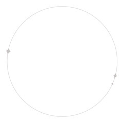 Minimal circle png sticker, frame, transparent background