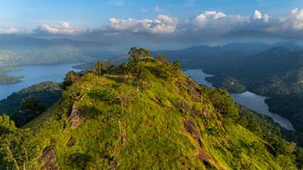 Stunning hilltop view of Sri Lanka's landscape. A stunning panoramic view from a hilltop in Sri...