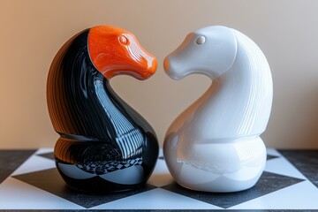 Cute Miniature Chess Sets - Black and White Checkerboard