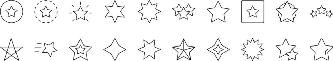 Star Picture Collection. Editable Stroke. Perfect for Infographics, Articles, Books, Flyers, Banners