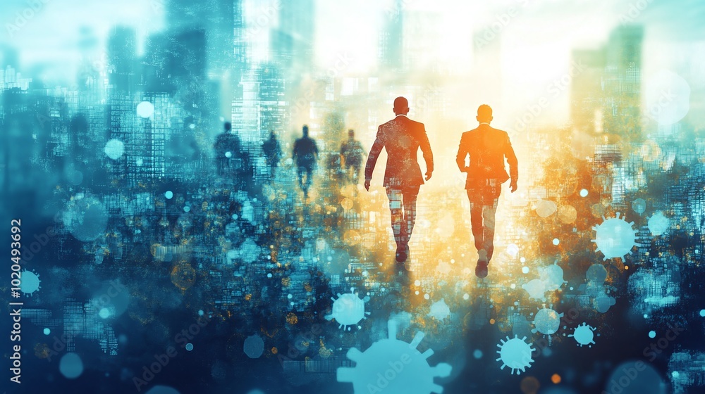 Poster adaptability speed and innovation represented in a conceptual image of business agility using dynami
