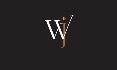 WJ, JW, W, J Abstract Letters Logo Monogram