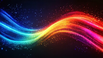 Obraz premium high-speed internet concept with data lines on a dark background symbolizing the flow of information through optical cables and fiber-optic networks for fast and efficient communication