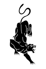 Roaring tiger png, animal illustration, transparent background © Rawpixel.com