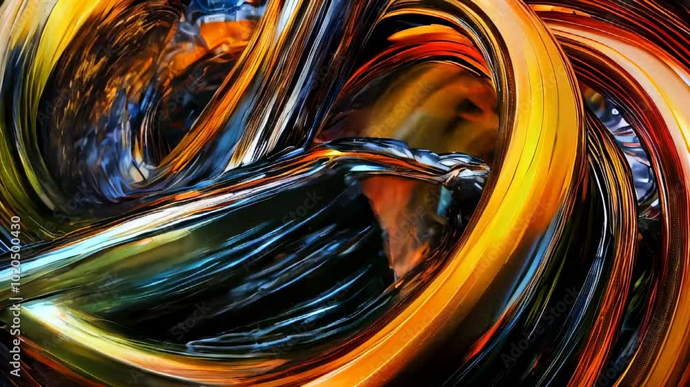 Poster a mesmerizing swirl of colors with a high contrast, creating an energetic and dynamic abstract image