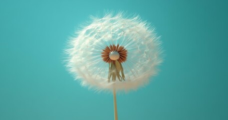 Fototapeta premium Whimsical Dreamscape - A Soft-Focused, Delicate Dandelion Wish.