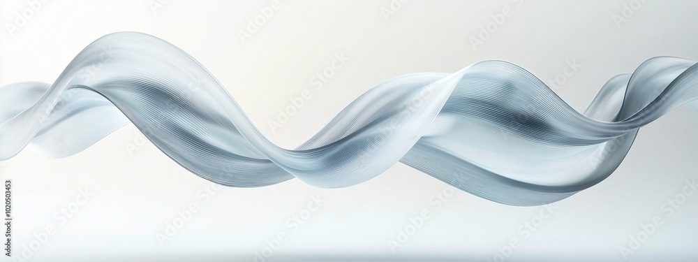 Poster delicate flowing fabric gracefully swaying in soft light, creating an elegant abstract design for co