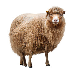 Brown sheep png sticker, farm animal, transparent background