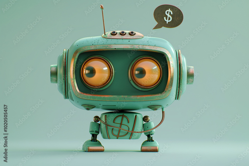 Poster mysterious funny cartoon character monster created with ai generative technology
