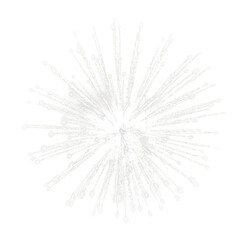 Fototapeta premium Silver fireworks png sticker, effect, celebration, transparent background
