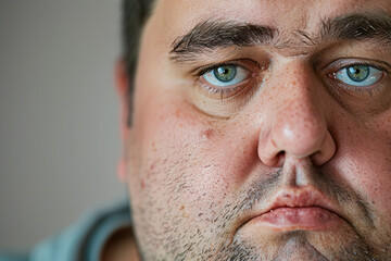 Obraz premium Illustration of people with obesity made generative AI technology