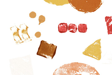 Square png pattern background with colorful DIY block prints