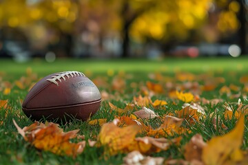 Fall Season Football Background Image