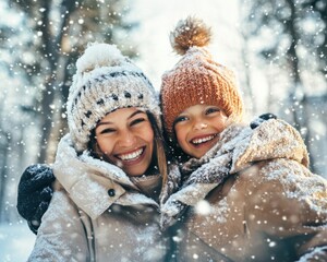 Fun activities to do with your family in winter. Winter walk with children