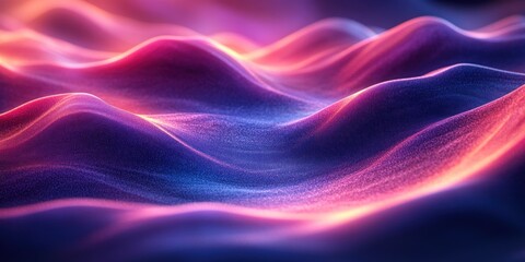 Fototapeta premium Abstract Purple and Red Wavy Landscape