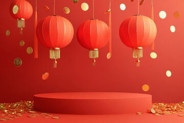 Chinese New Year Celebration Scene