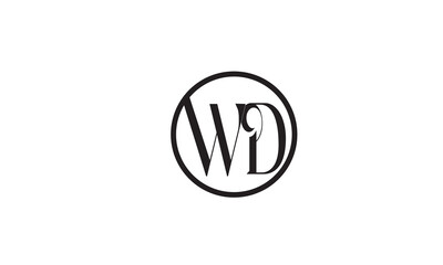  WD, DW, W, D Abstract Letters Logo Monogram