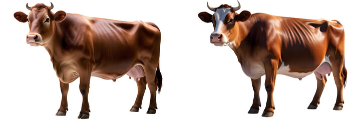 Cow red isolated