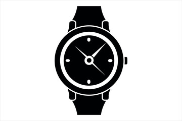 watch silhouette vector