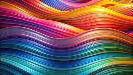 Obraz premium Forced perspective abstract colorful background with waves created using digital art
