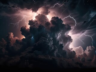 Fototapeta premium lightning in the storm,lightning in the night