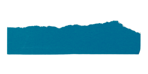 Blue ripped paper png sticker, transparent background