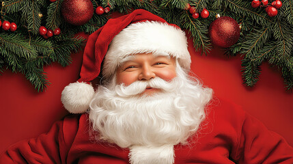 Santas enchanted toy bag glowing with holiday magic, toys spilling out as he prepares to deliver Christmas joy