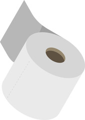 Toilet paper roll or tube icon design, template for wc. Bathroom hygiene icons, kitchen cleaning towel. Blank soft scroll product.