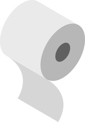 Toilet paper roll or tube icon design, template for wc. Bathroom hygiene icons, kitchen cleaning towel. Blank soft scroll product.