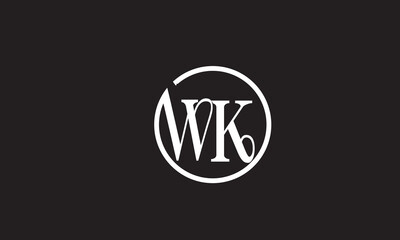 WK, KW, W, K Abstract Letters Logo Monogram