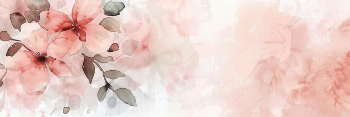 Delicate blooms in soft hues blend harmoniously, evoking a tranquil atmosphere reminiscent of a spring garden. Generative AI