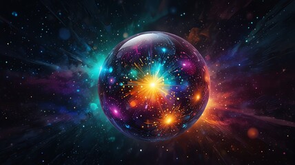 Obraz premium planet with sun