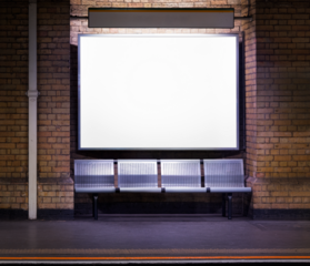 Billboard sign png mockup, transparent design