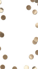 Gold confetti pattern frame png design space