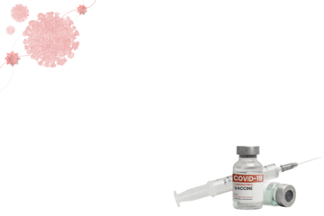 Coronavirus vaccine png border with transparent background