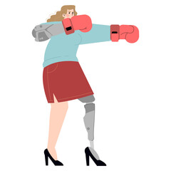 Diversity Businesswoman. Flat Vector Illustration