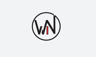 WN, NW, W, N Abstract Letters Logo Monogram
