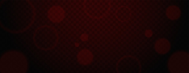 Abstract red bokeh light effect with glowing particles on transparent background. Blurred circles in dark atmosphere