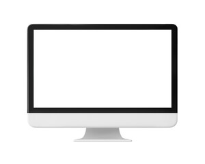 3D computer png clipart, white screen with design space