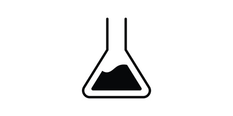 Fototapeta premium Laboratory beaker icon. Lab flask icon.
