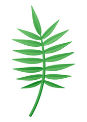 Leaf png sticker, botanical 3D cartoon transparent background