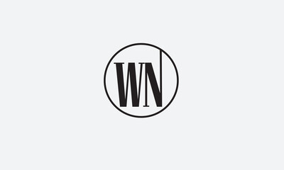 WN, NW, W, N Abstract Letters Logo Monogram