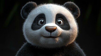 Obraz premium Cute Panda Toy Stuffed Animals - Adorable Plush Toy for Children and Collectors