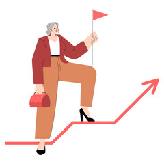 Diversity Businesswoman. Flat Vector Illustration